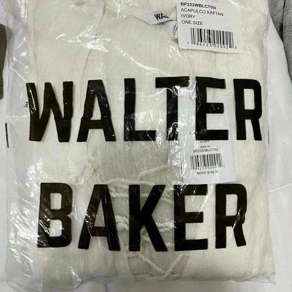 Walter Baker Ivory Acapulco Kaftan Swim/Party Dress, One Size. Kimono - Picture 2 of 5